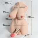 Andreja 25.35LB Shemale Sex Doll Torso with Dildo and Vaginal